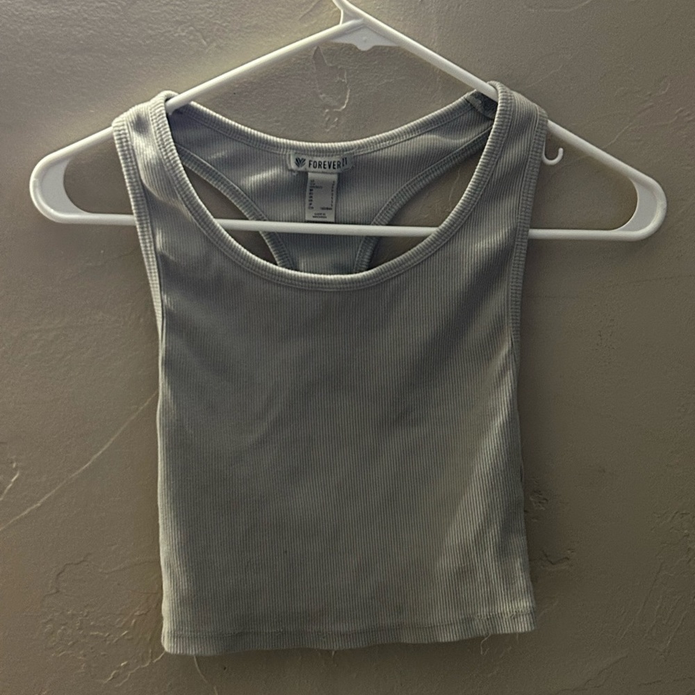 Forever 21 grey crop tank